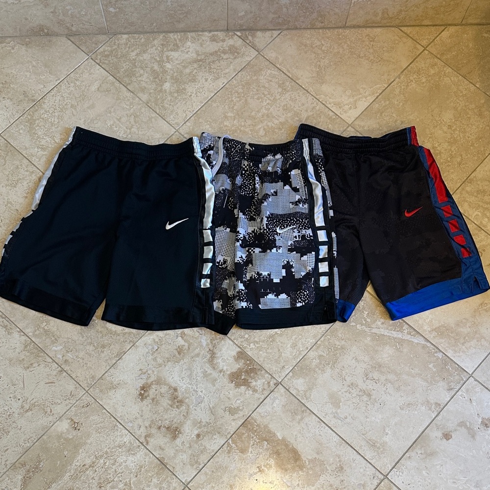 Nike Kids' Dri-fit Basketball Shorts Trio